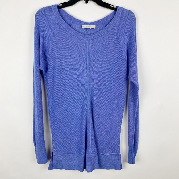 White + Warren Sweaters - WHITE + WARREN Ribbed Knit Cotton Alpaca Blend Sweater Top Lavender Size Medium‎